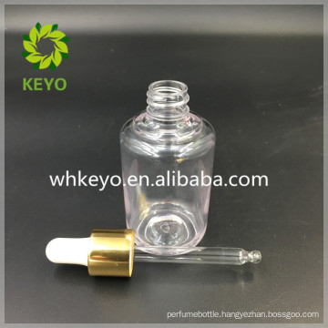 50ml Hot sale high quality make up packaging transparent colored empty cosmetic thick wall plastic dropper bottle